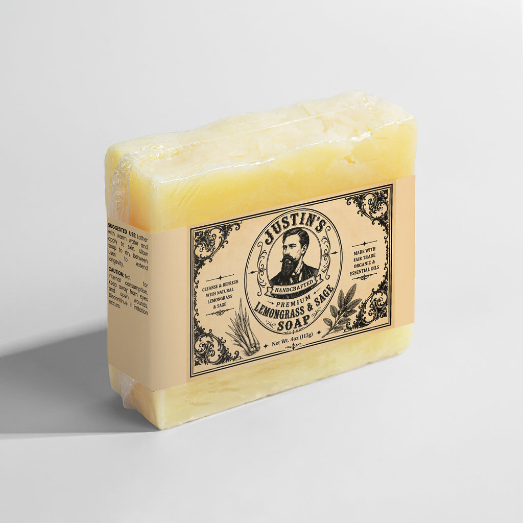 Justin's Handcrafted Lemongrass & Sage Soap
