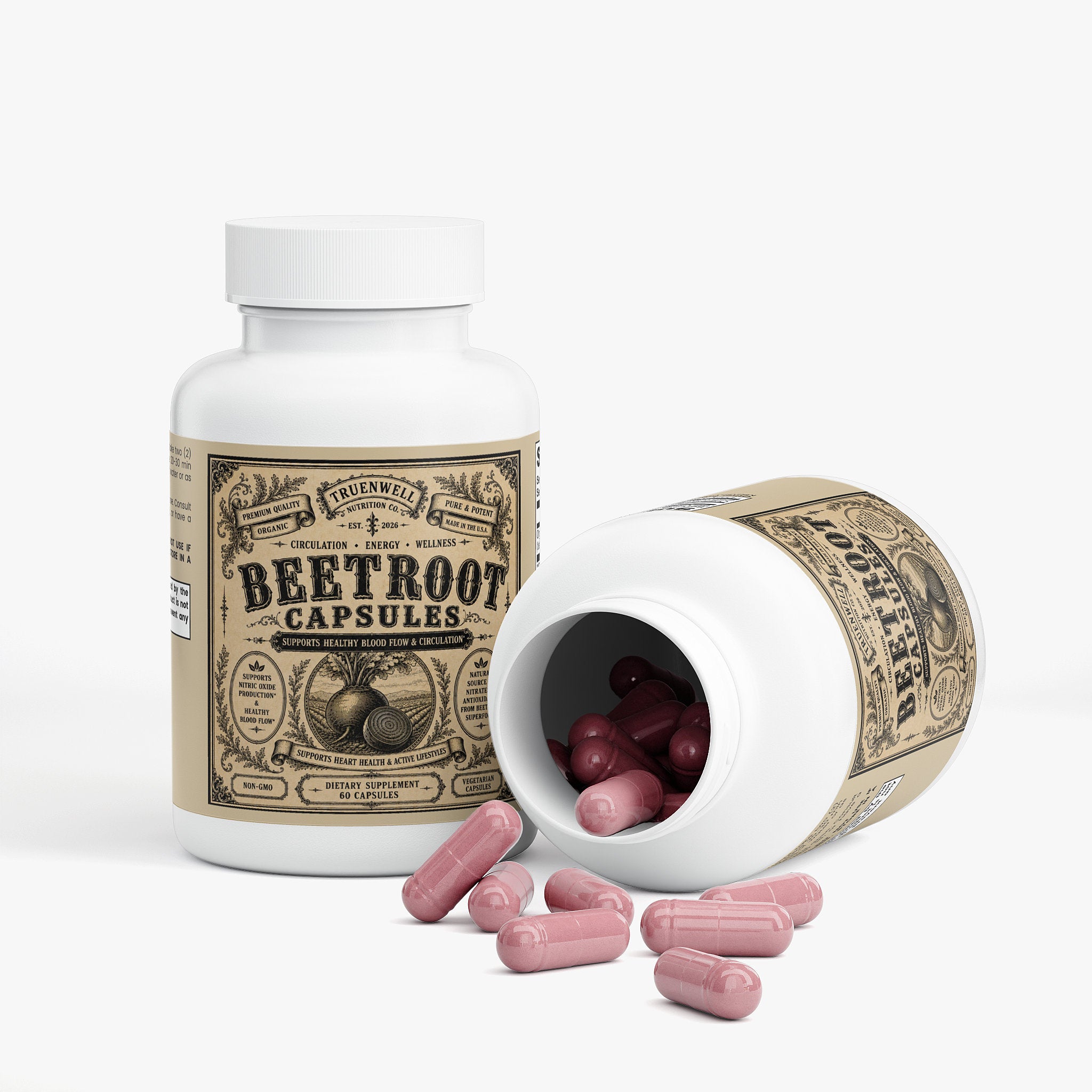 Beetroot Capsules Organic  – Supports Healthy Blood Flow & Circulation