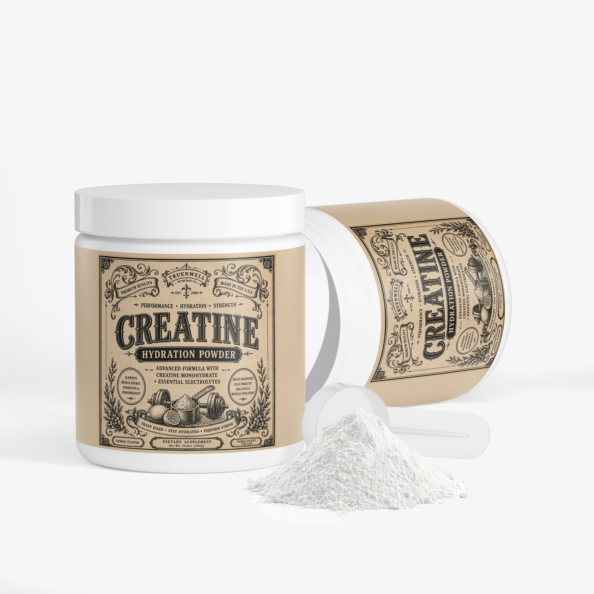 Creatine Monohydrate Hydration Powder with Electrolytes - Lemon