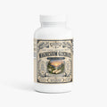 TRUENWELL Magnesium Glycinate 275mg dietary supplement bottle with vintage apothecary label.

